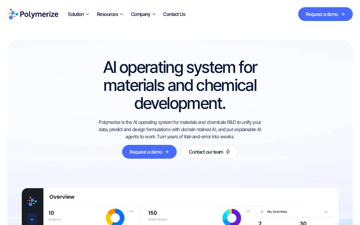 Polymerize website preview