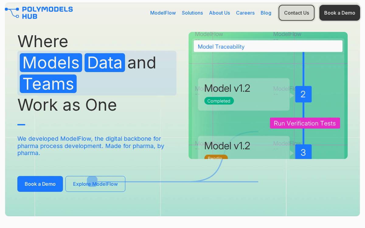 PolyModels Hub website preview