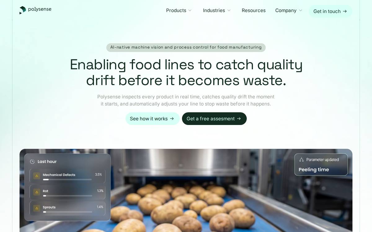 Polysense website preview