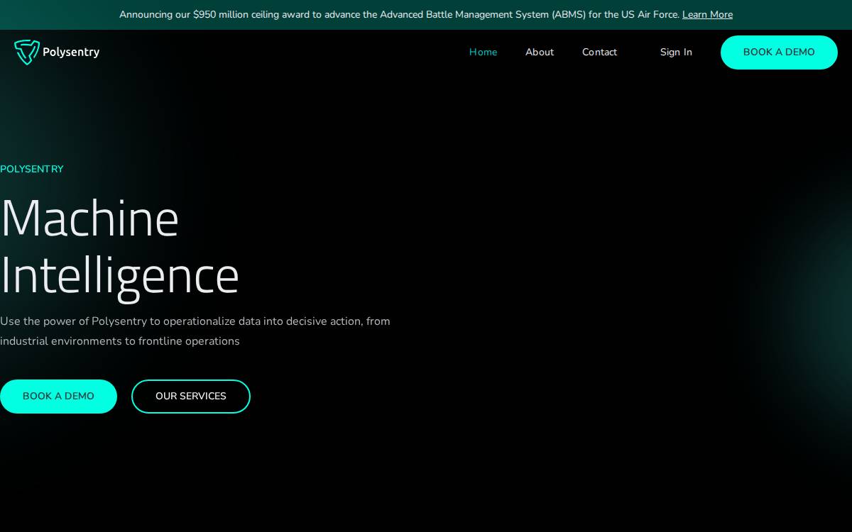 Polysentry website preview