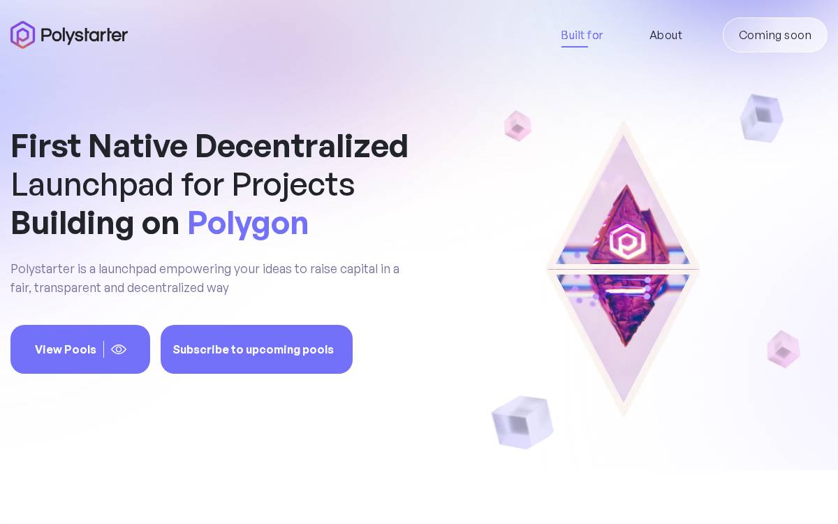 Polystarter website preview
