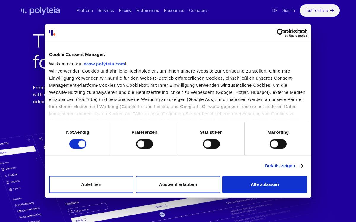 Polyteia website preview