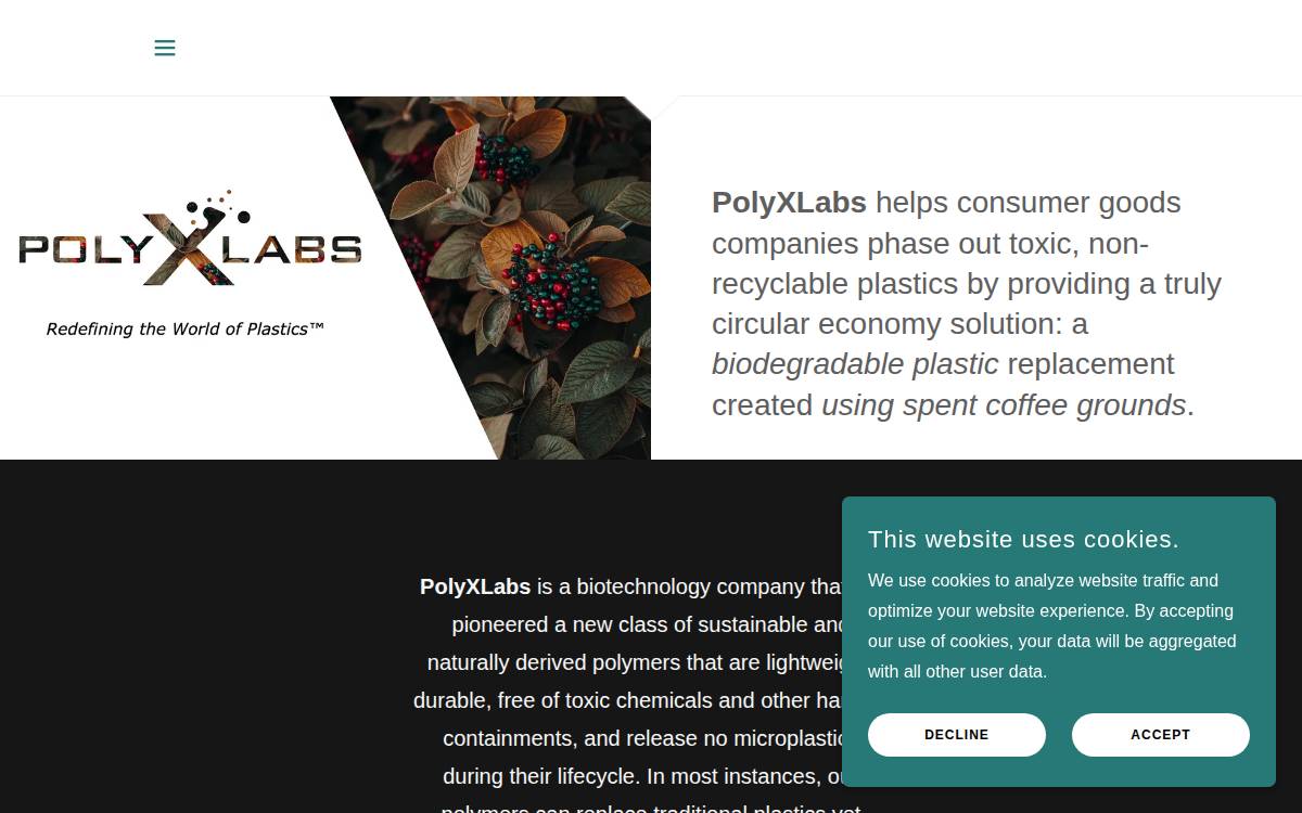 PolyXLabs website preview