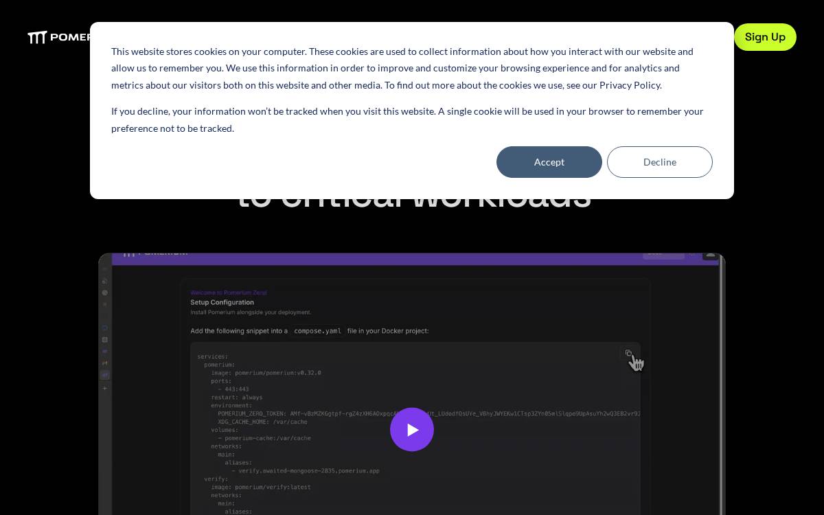 Pomerium website preview