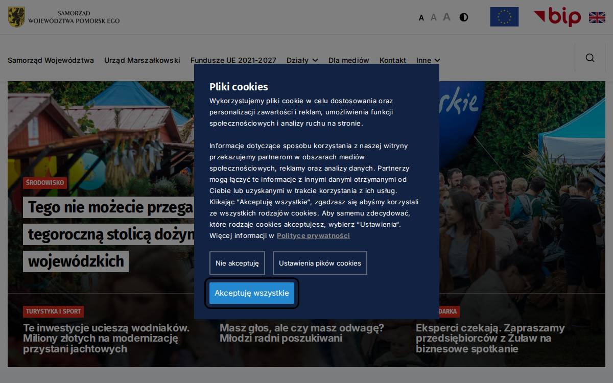 Pomorskie website preview