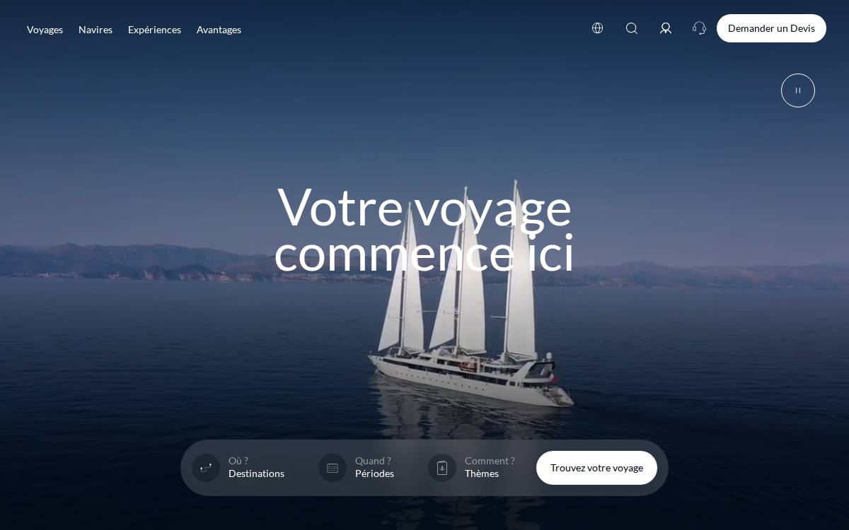 Ponant website preview