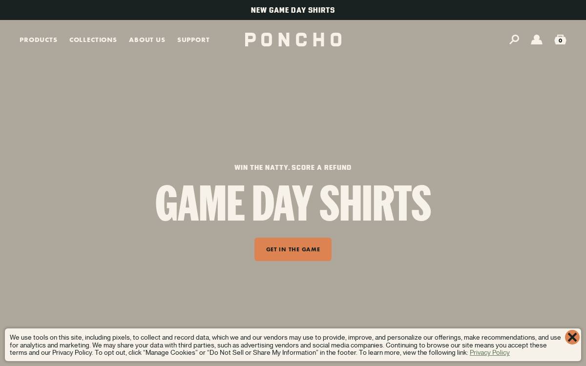 Poncho Outdoors website preview