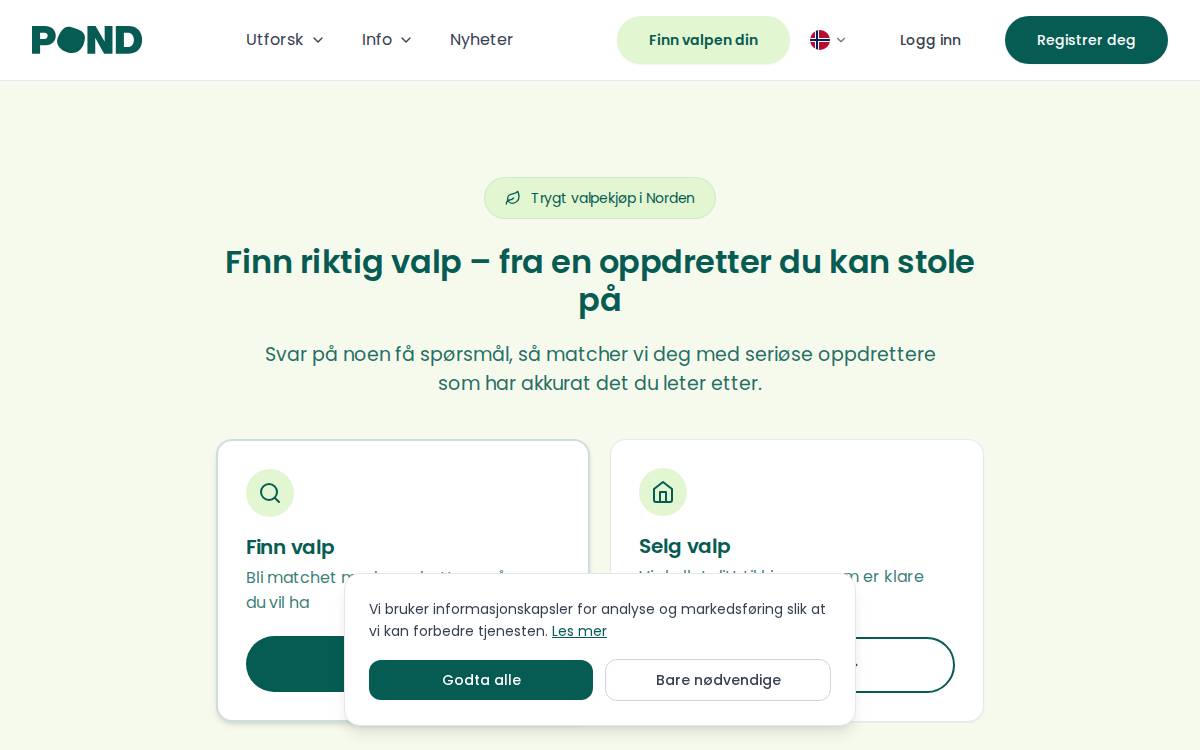 POND website preview
