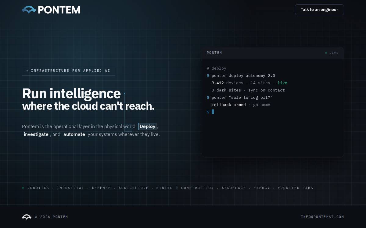Pontem website preview