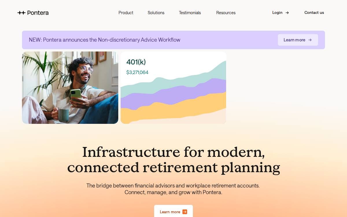 Pontera website preview