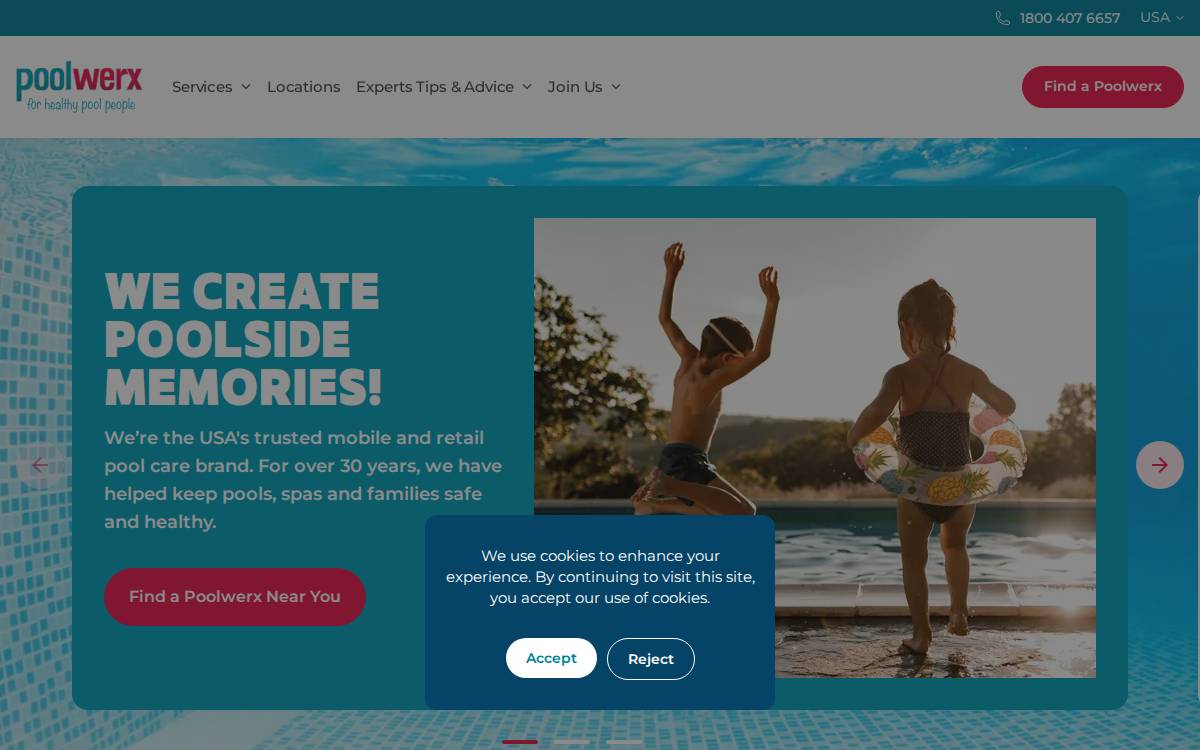 Poolwerx website preview