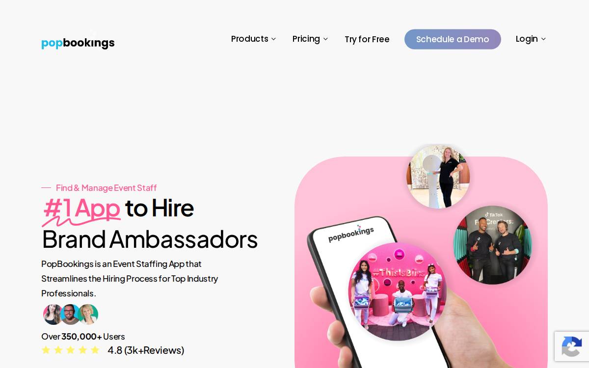 Popbookings website preview