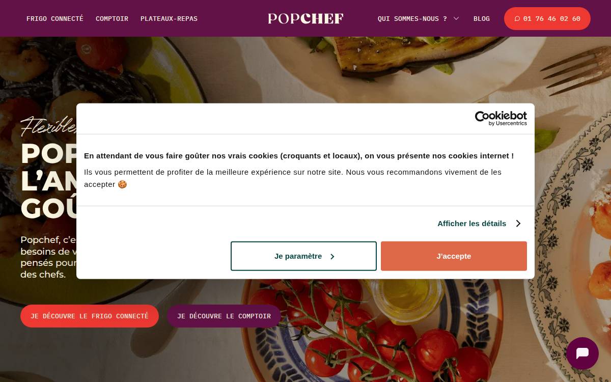Popchef website preview