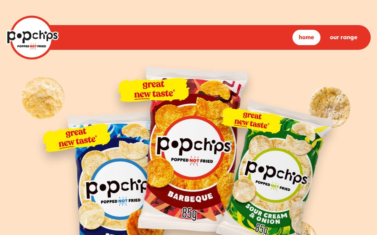 Popchips website preview