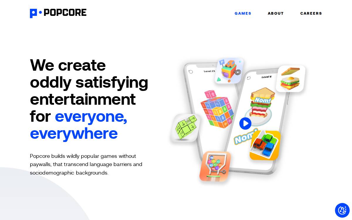 Popcore website preview
