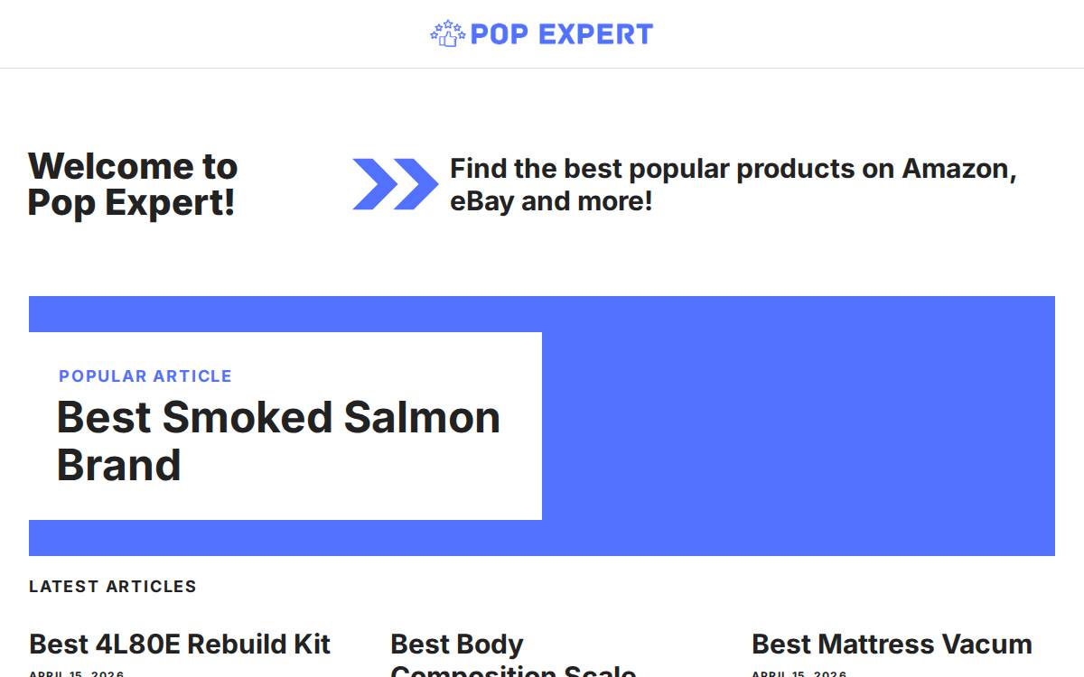 Popexpert website preview