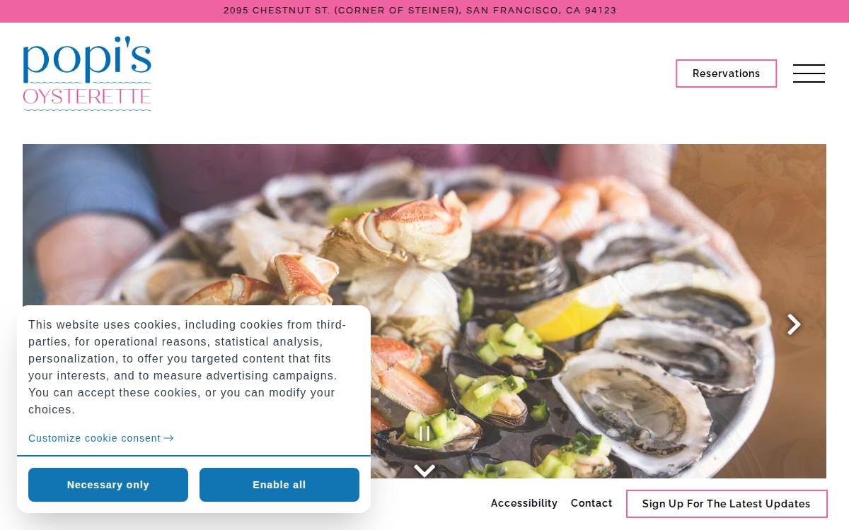 Popisoysterette website preview