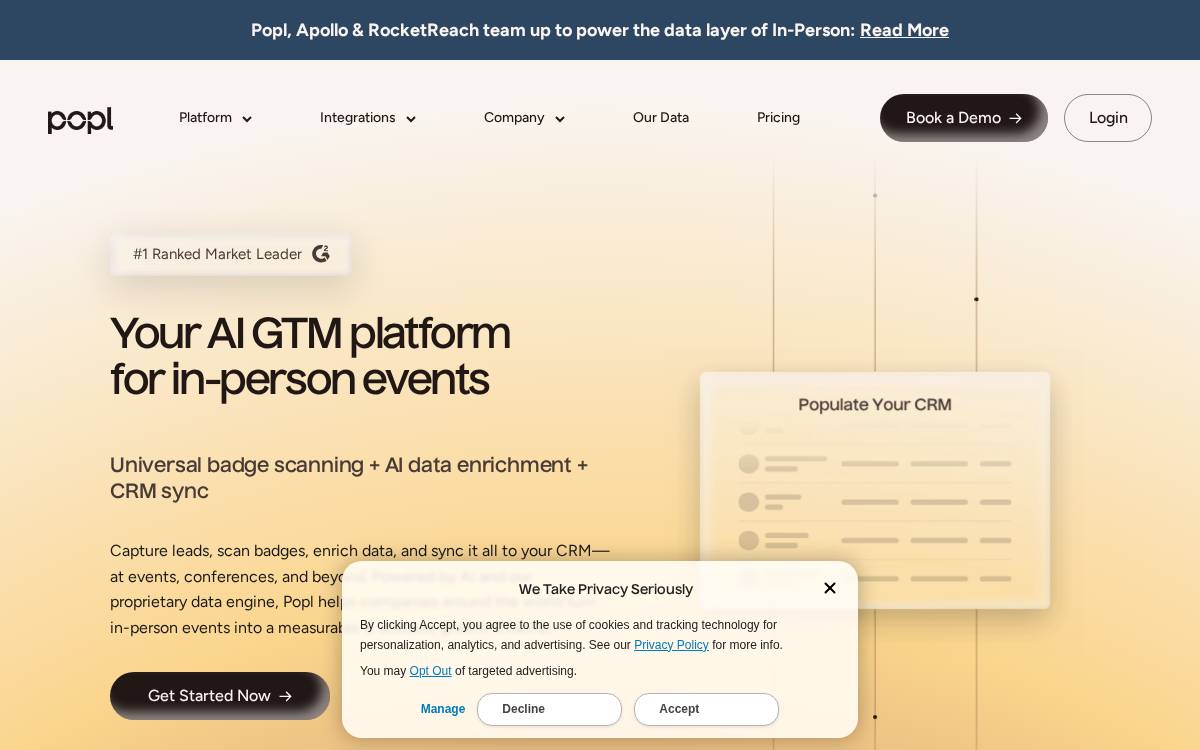 Popl website preview