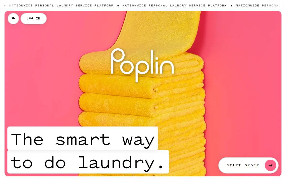 Poplin website preview