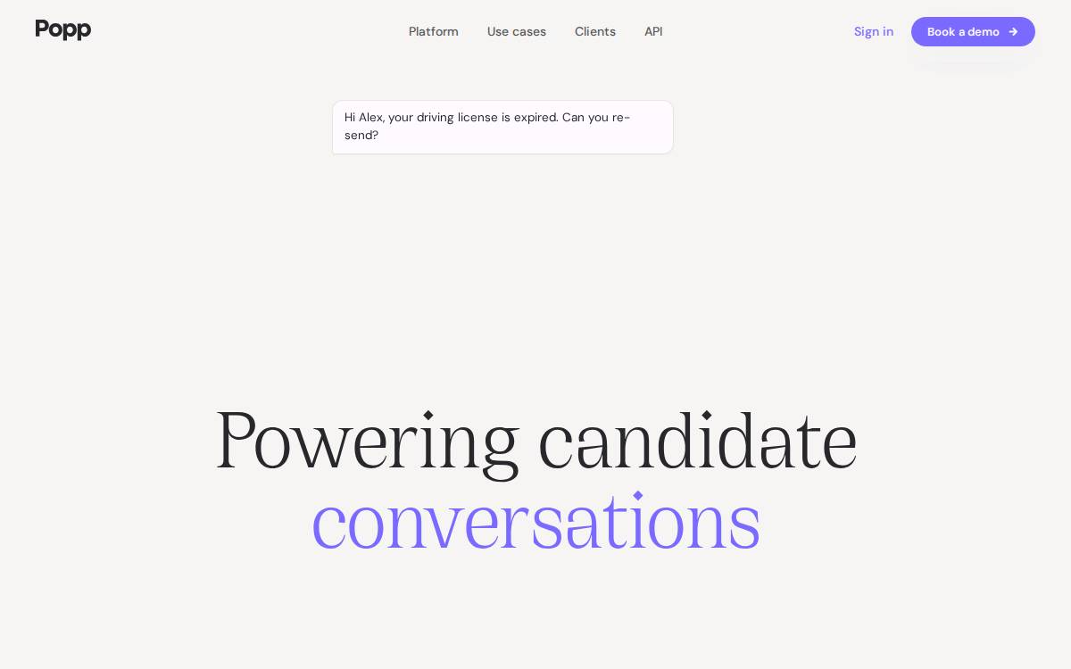 Popp website preview