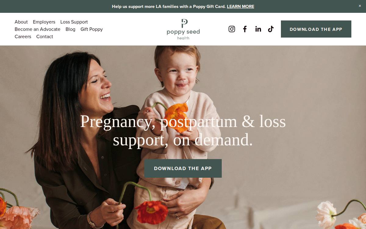 Poppyseedhealth website preview