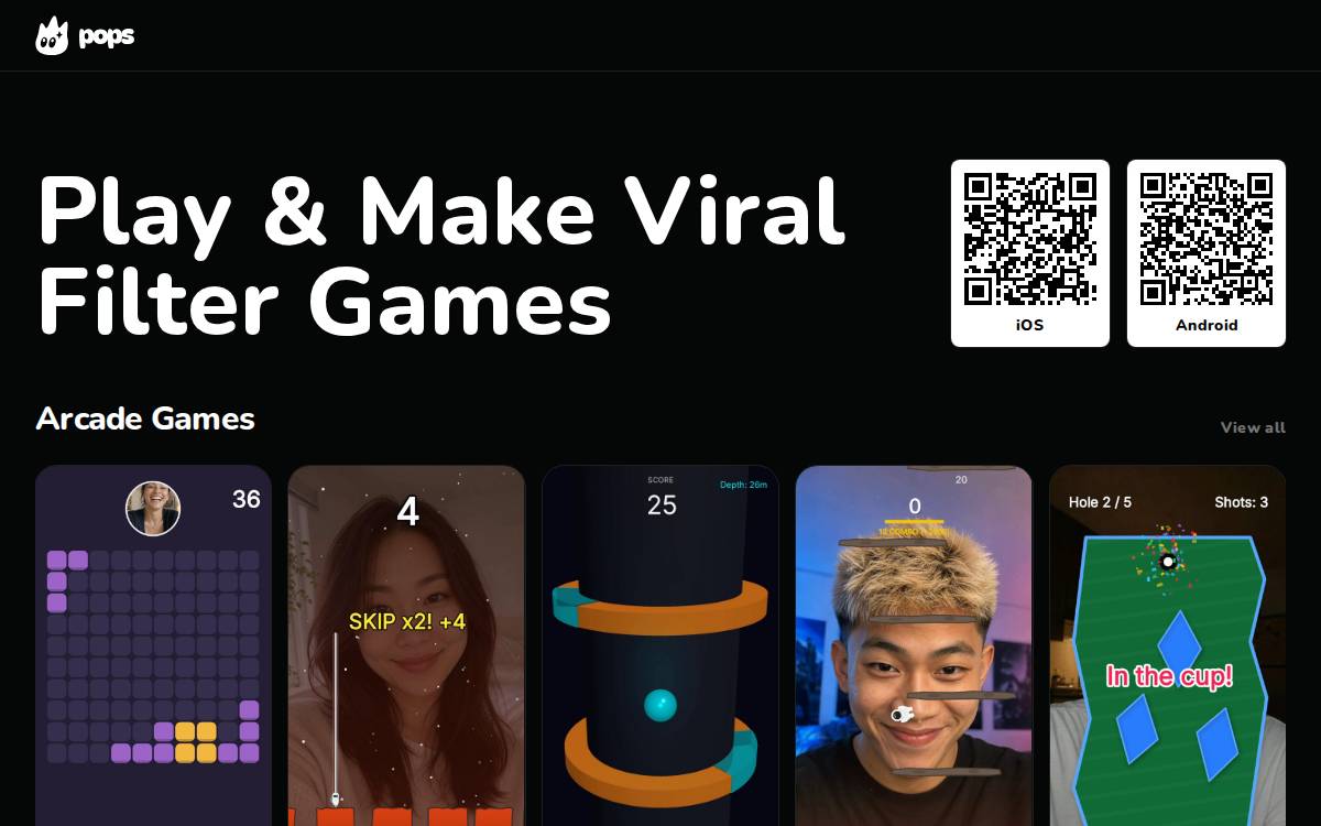 Pops website preview