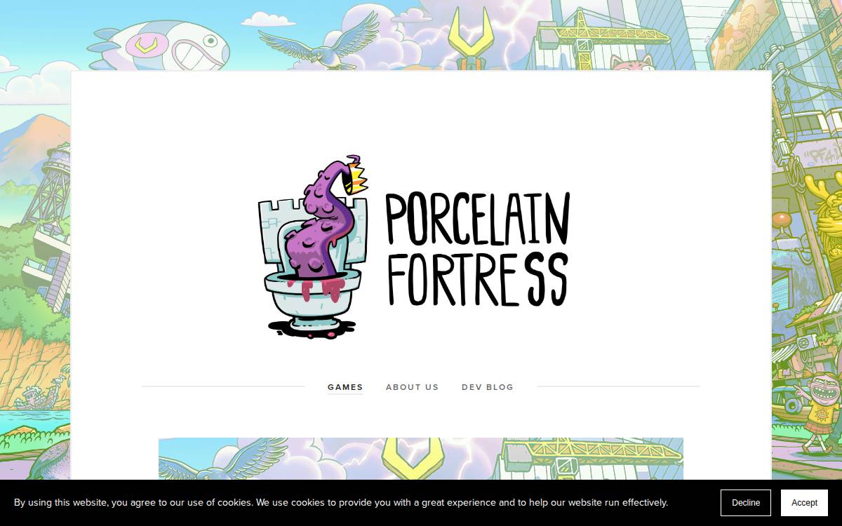 Porcelain Fortress website preview