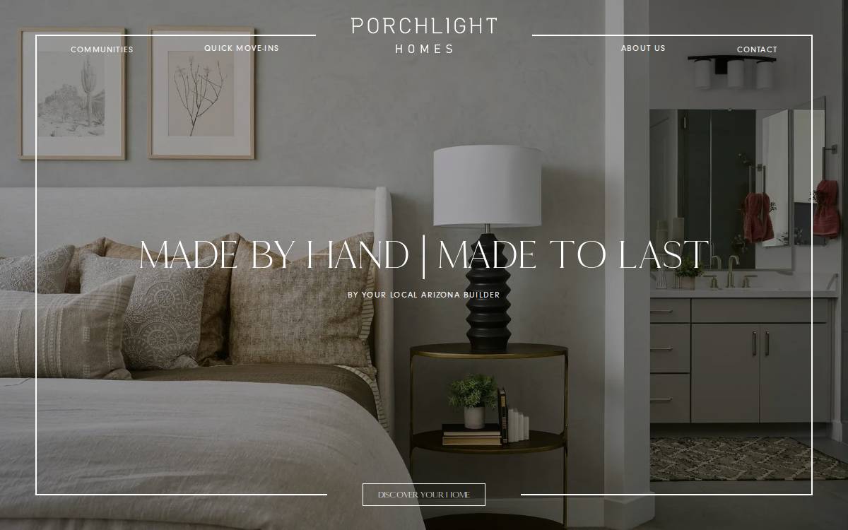 Porchlight Homes website preview