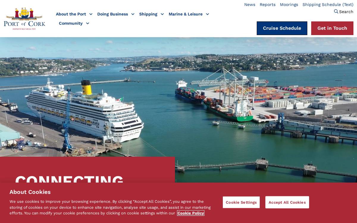 Port of Cork website preview