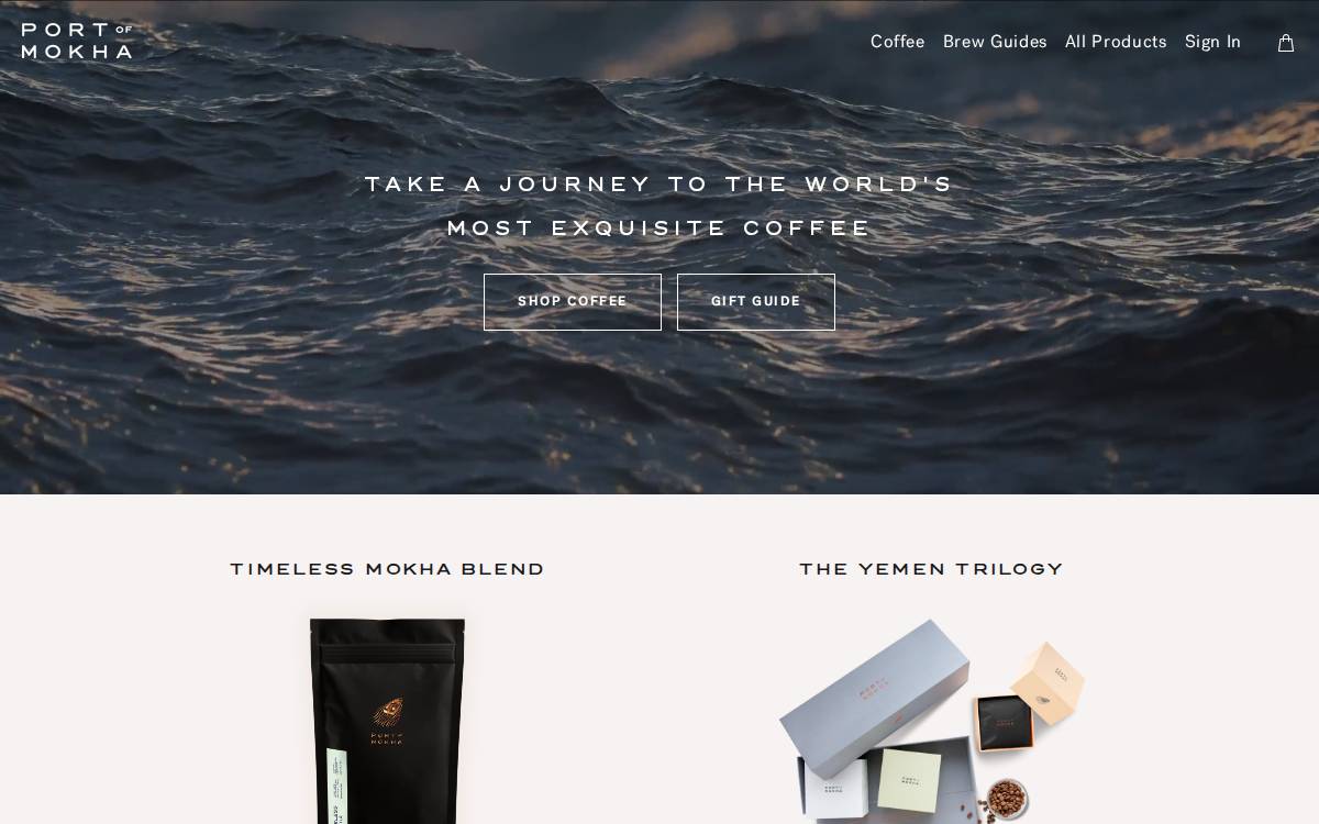 Port of Mokha website preview