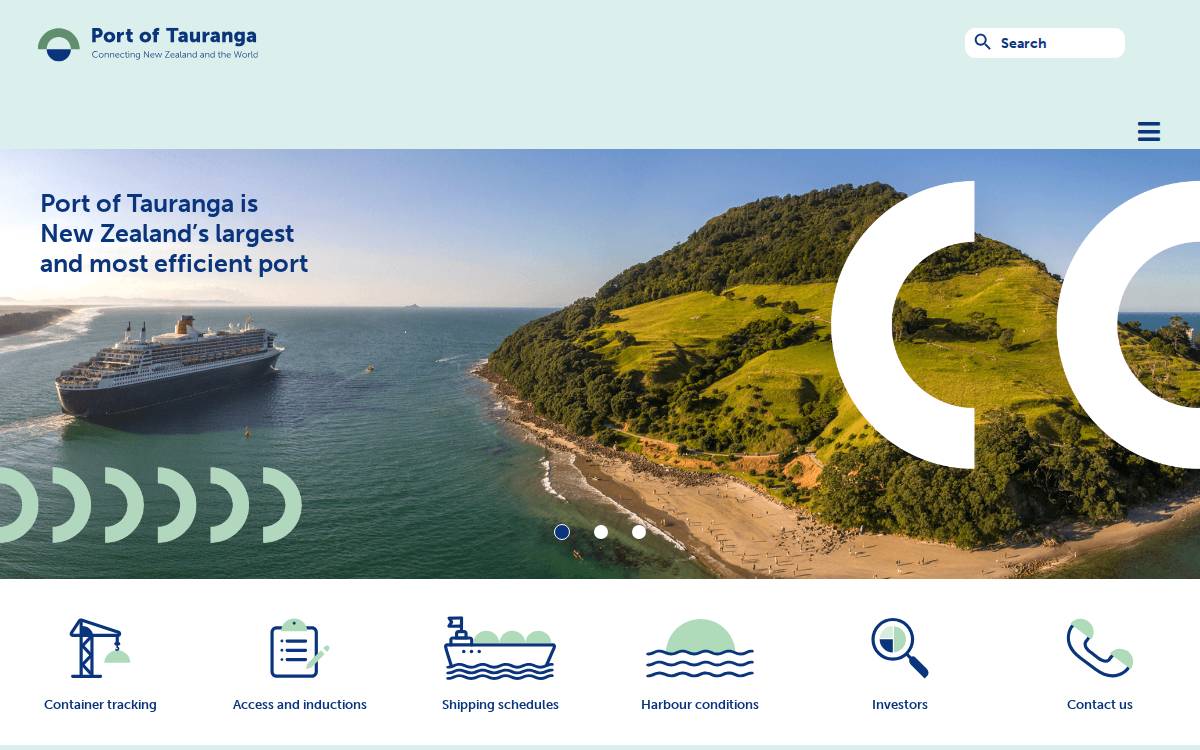Port of Tauranga website preview
