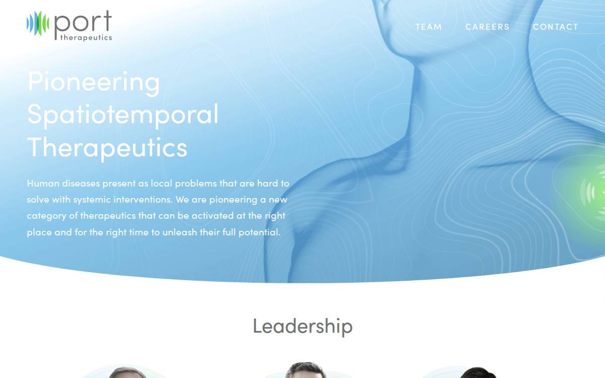 Port Therapeutics website preview