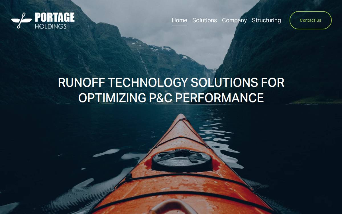 Portage Holdings website preview