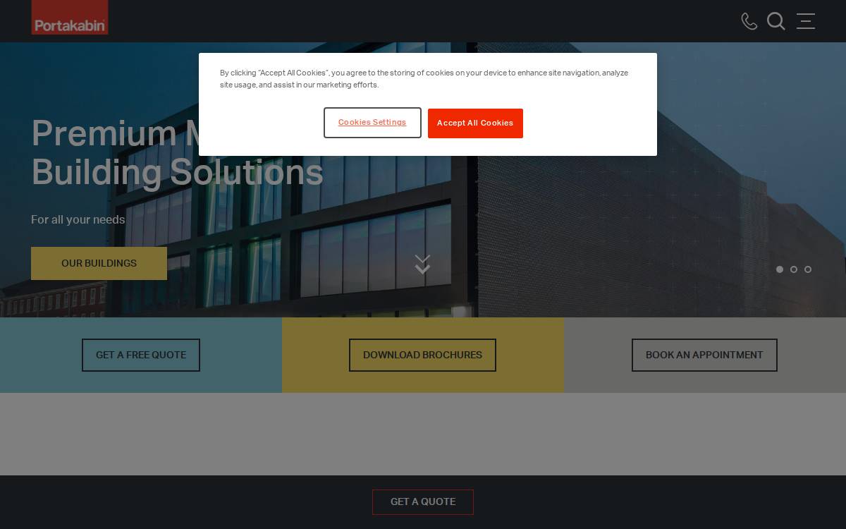 Portakabin website preview