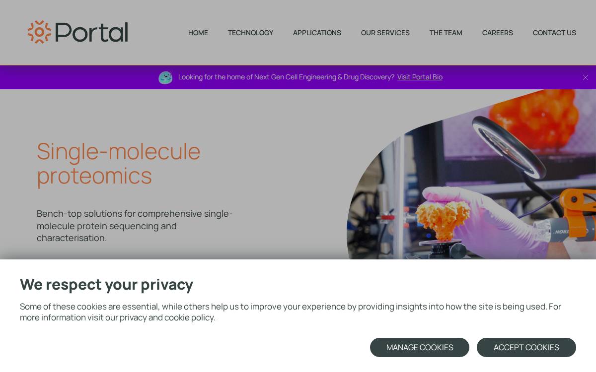 Portal Biotech website preview
