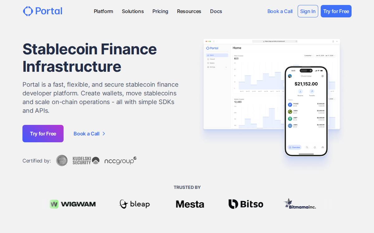 Portal Labs website preview