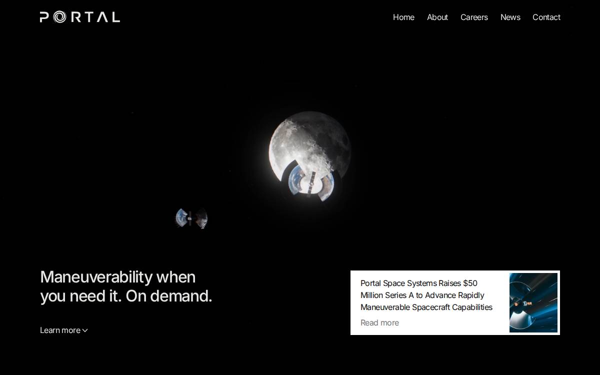 Portal Space Systems website preview