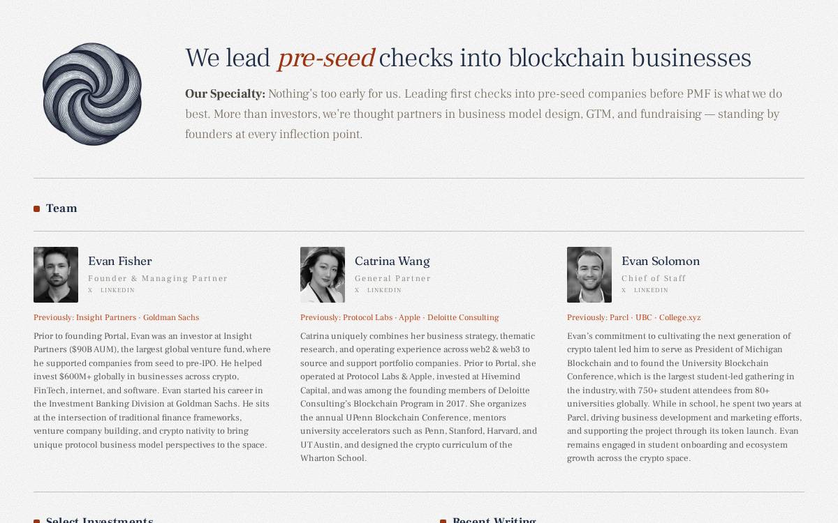 Portal Ventures website preview