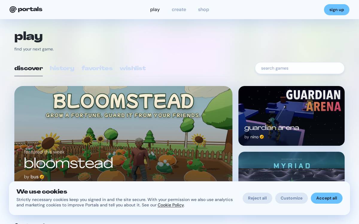 Portals website preview