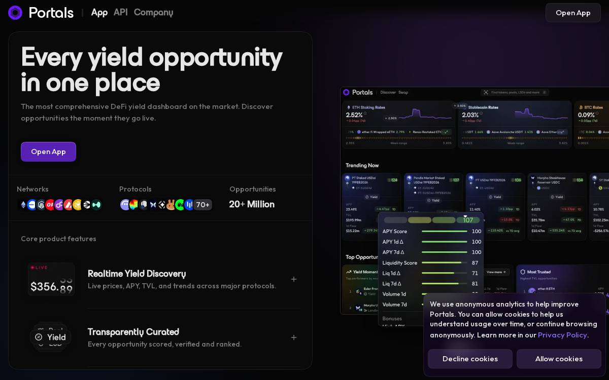 Portals website preview