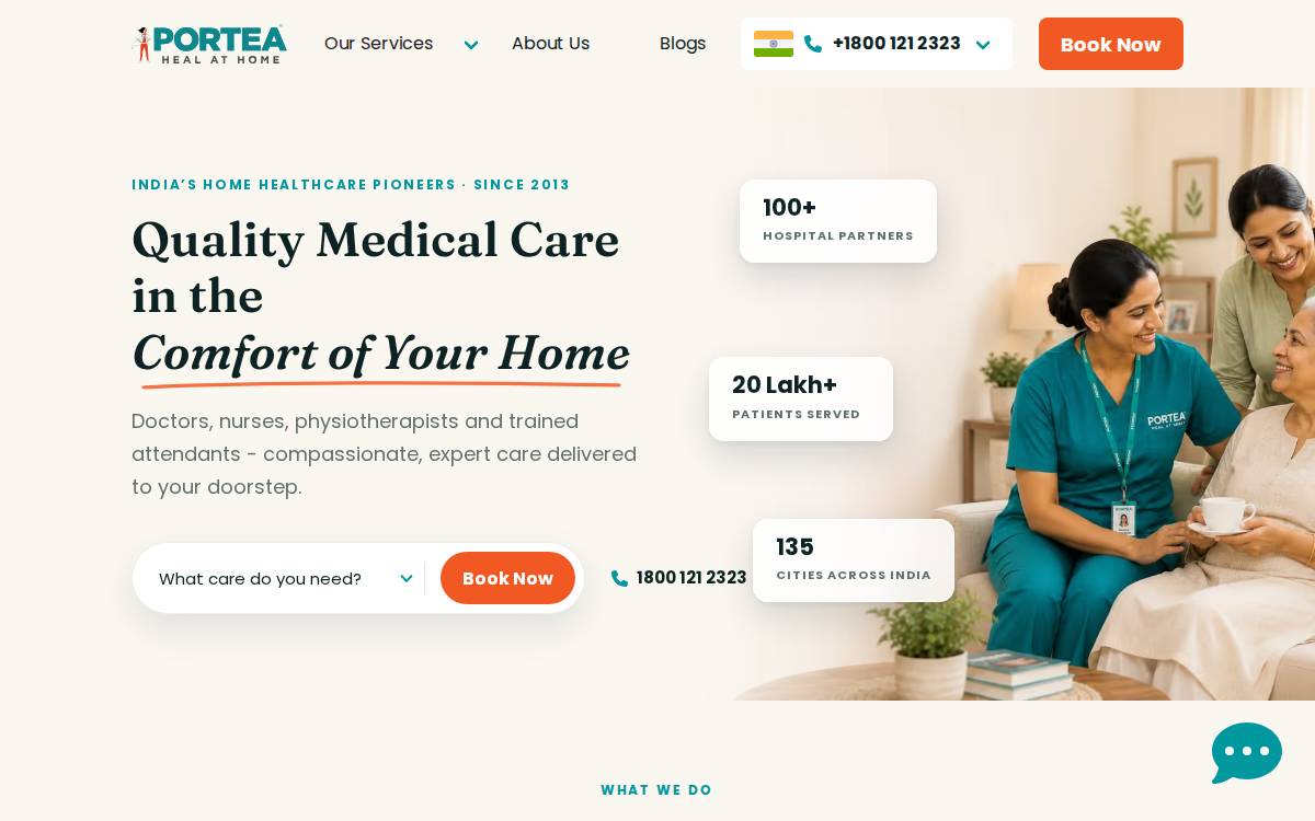 Portea website preview