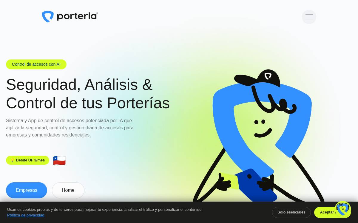 Porteria website preview