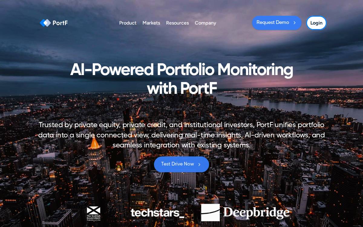 PortF website preview