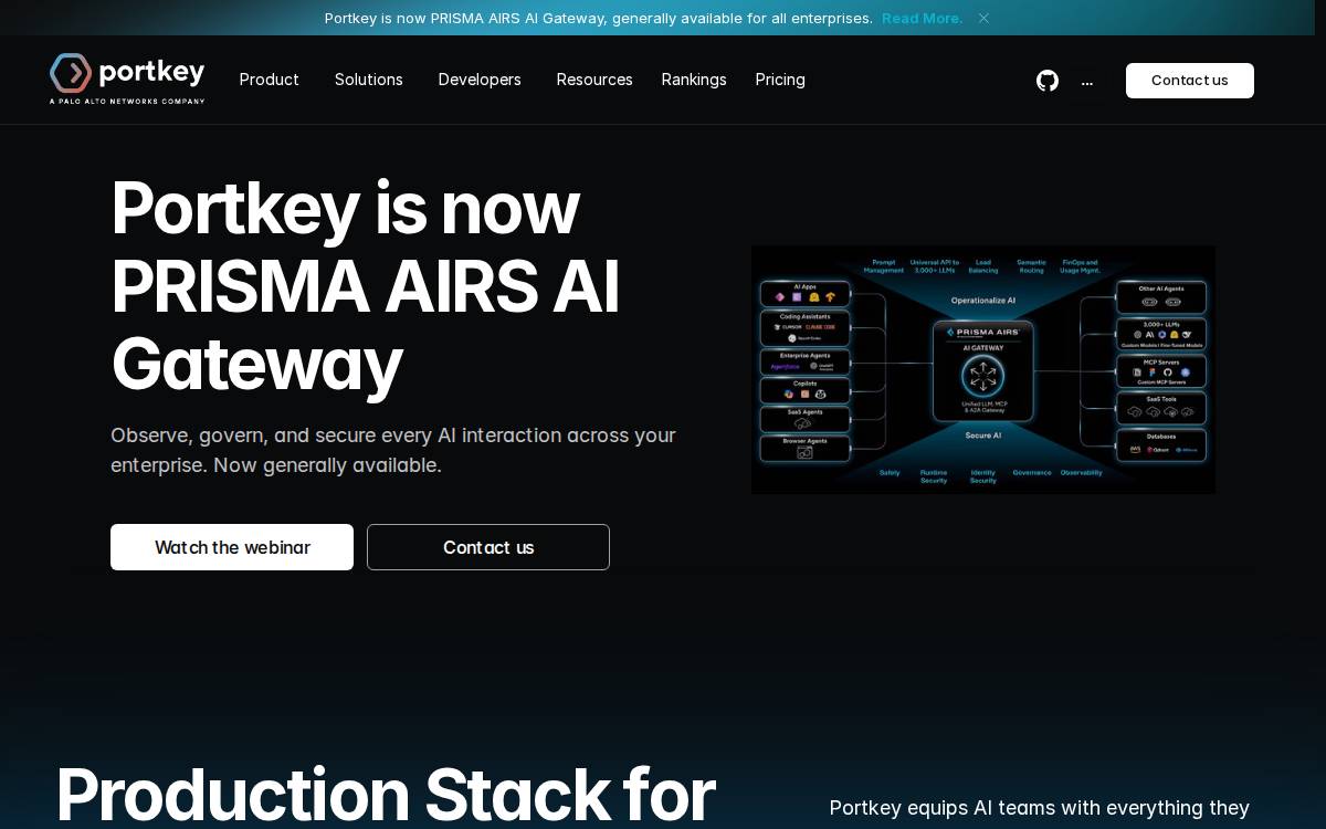 Portkey.ai AI website preview