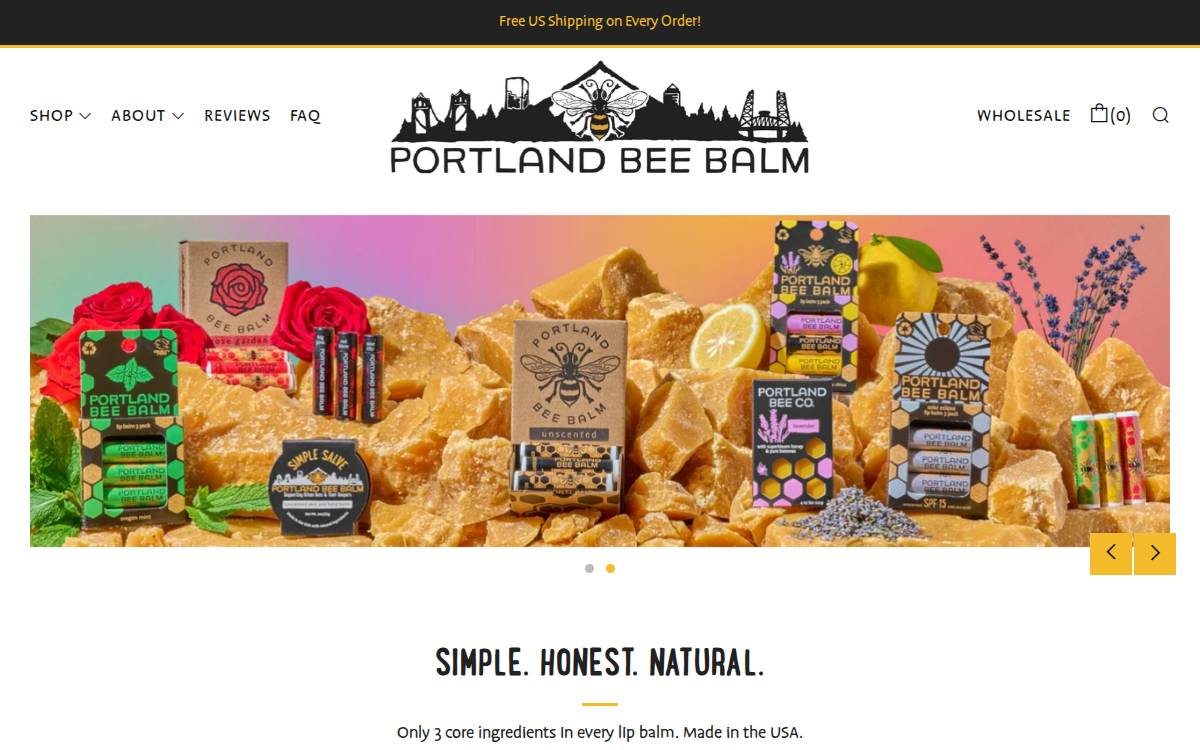 Portland Bee Balm website preview