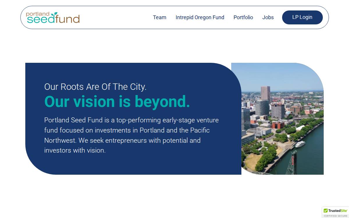 Portlandseedfund website preview