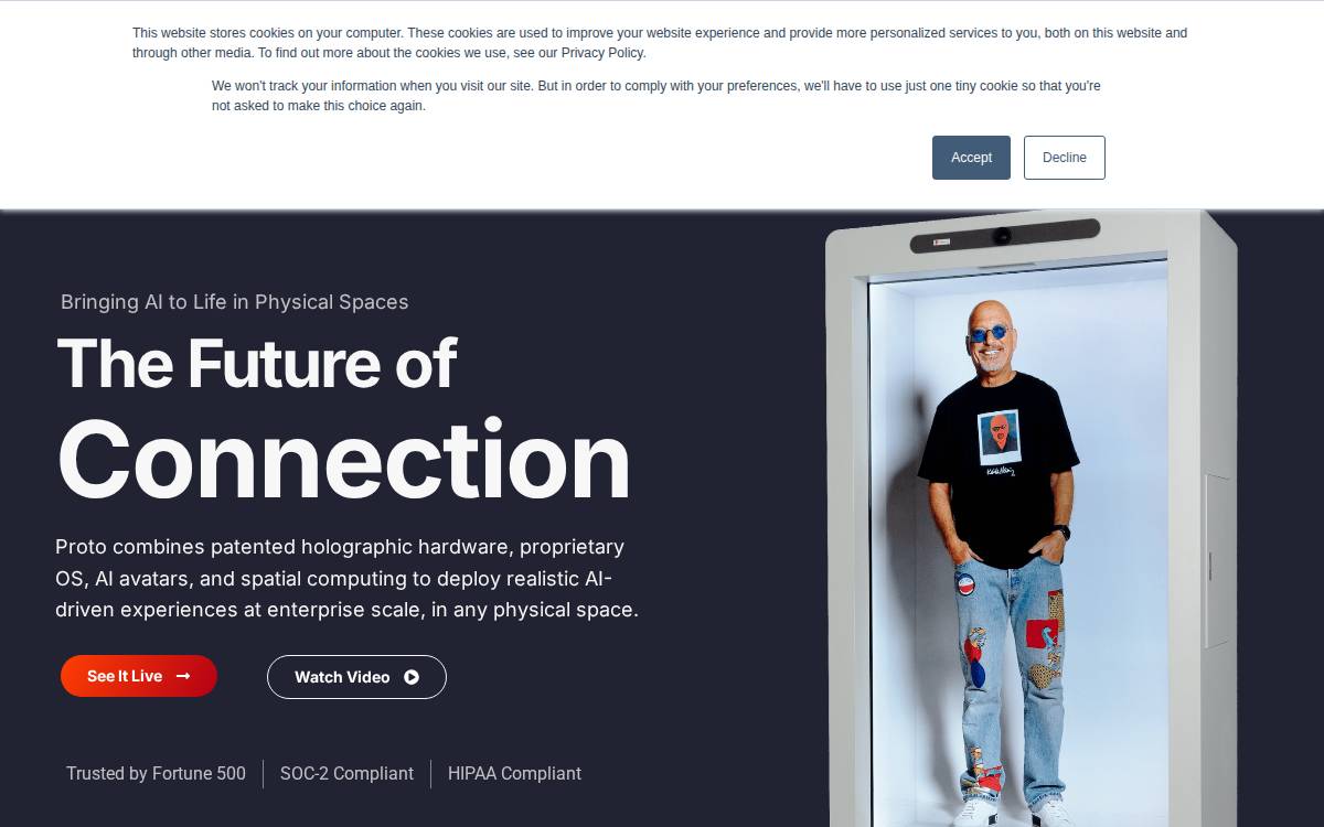 Portlhologram website preview
