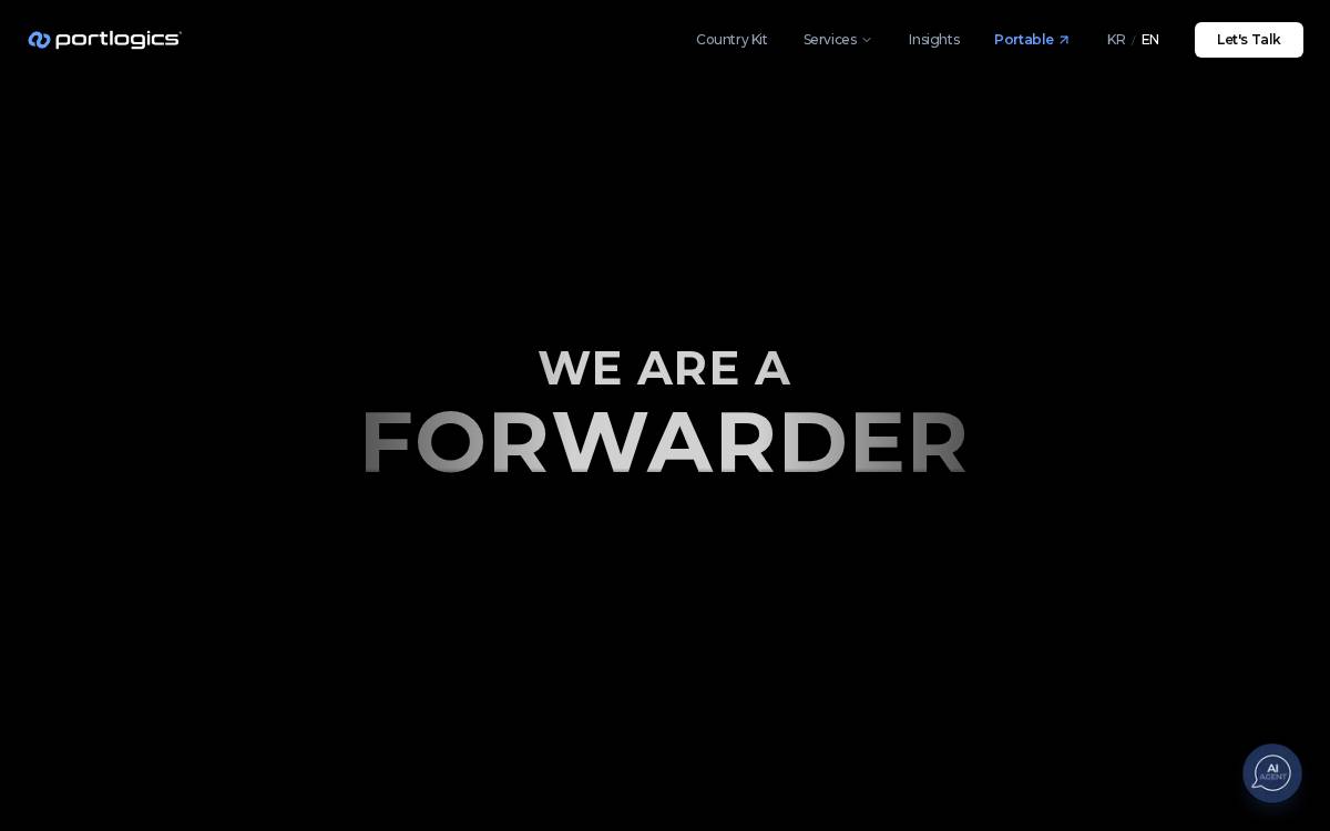 Portlogics website preview
