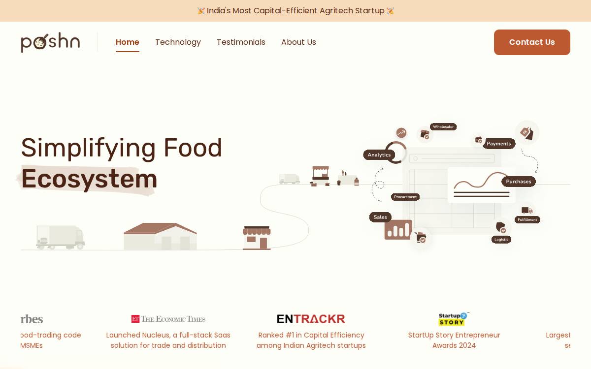 Poshn website preview
