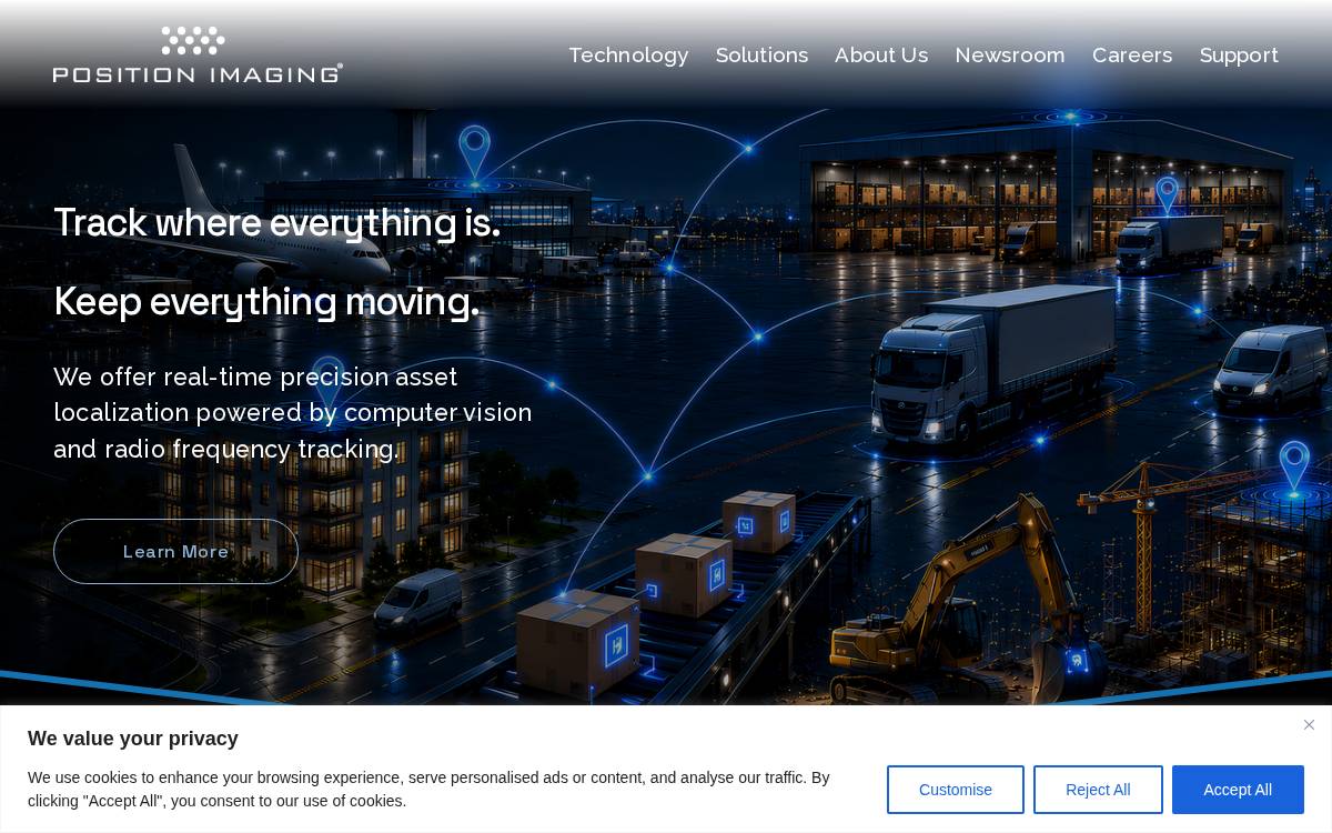 Position Imaging website preview
